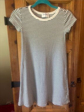 Old Navy Navy & White Striped Short-Sleeve Dress